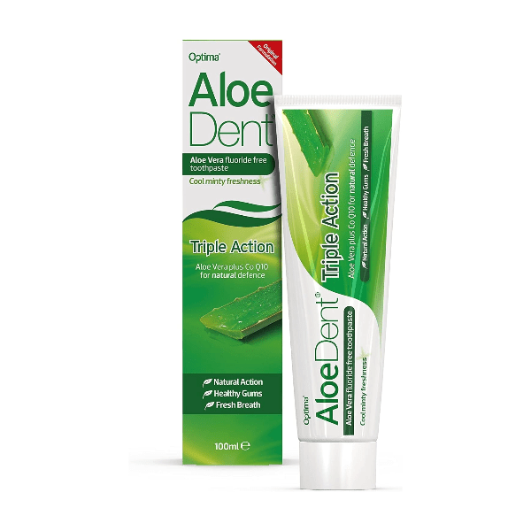 Aloe Dent Triple Action Fluoride-Free Toothpaste 100ml