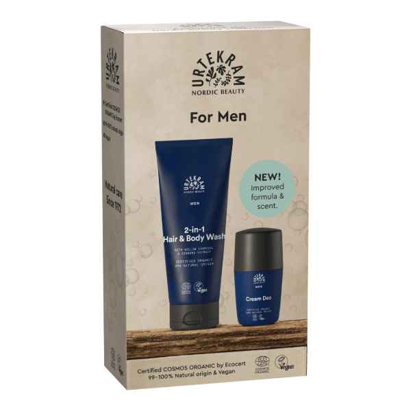 Urtekram Organic Men's Deodorant and Body Wash Gift Set