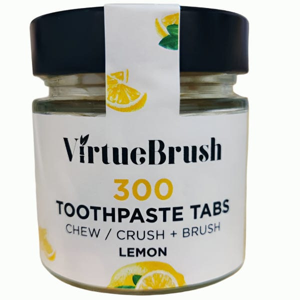 Virtue Brush Lemon Toothpaste Tabs With Fluoride 300 Tabs