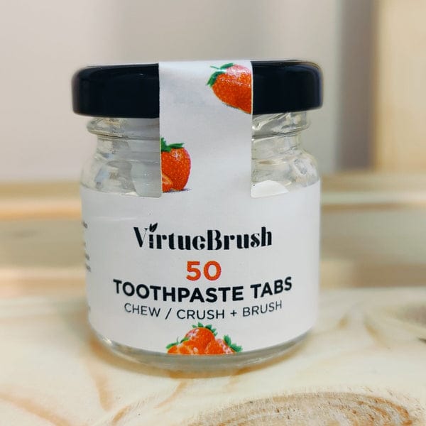 Virtue Brush Strawberry Toothpaste Tabs With Fluoride