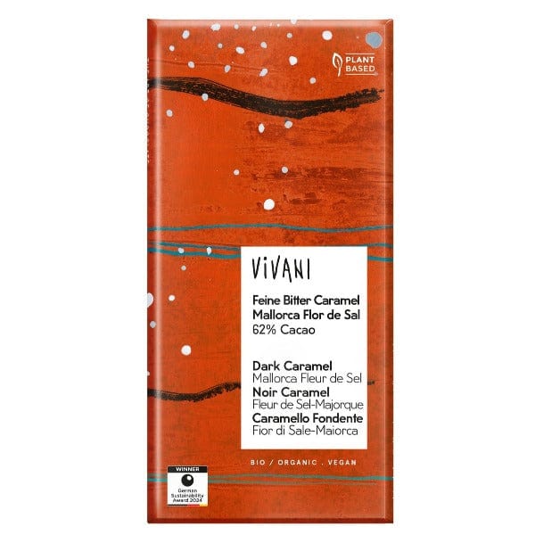 Vivani Organic Dark Salted Caramel Chocolate 80g