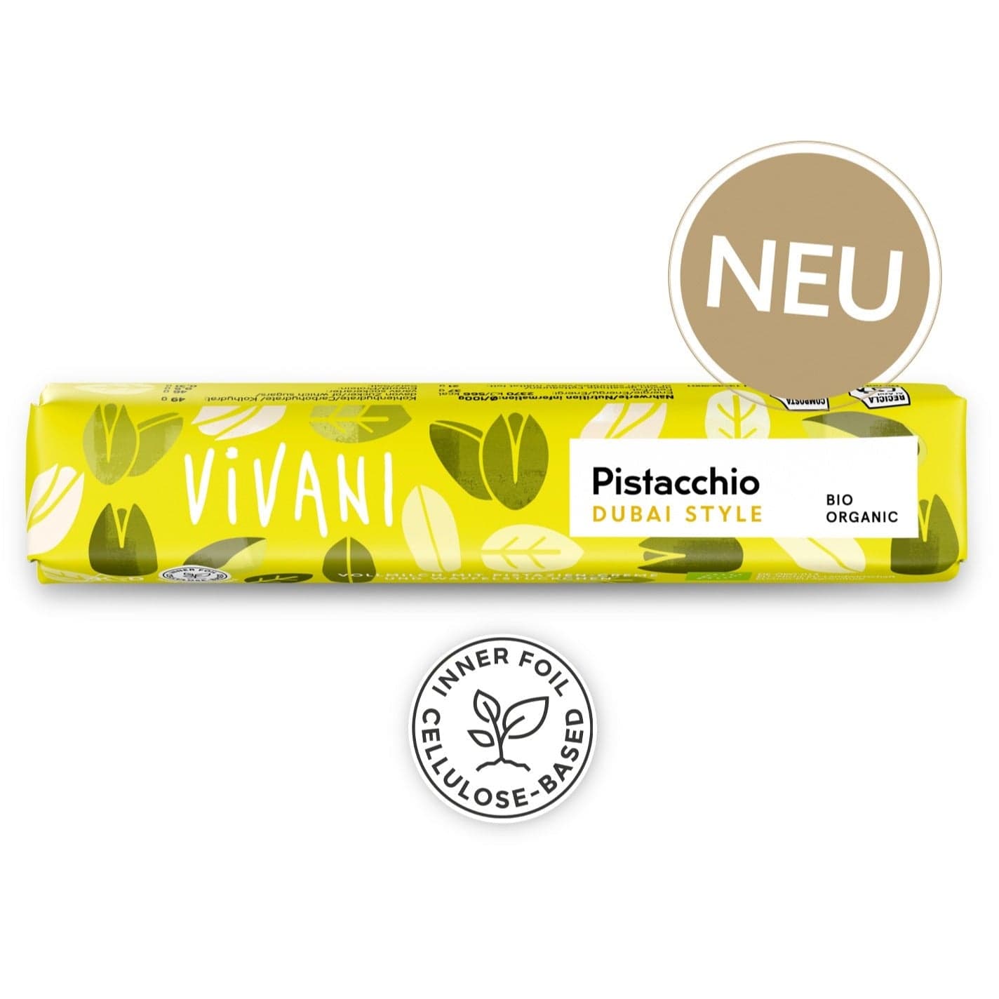 Vivani Organic Pistachio 'Dubai Style' Chocolate 40g