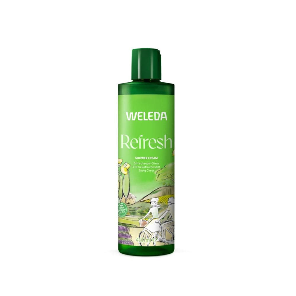Weleda Refresh bottle on a white background