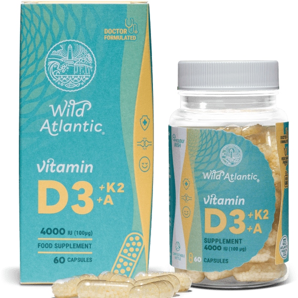 Wild Atlantic Health D3+K2+A 60 Softgels