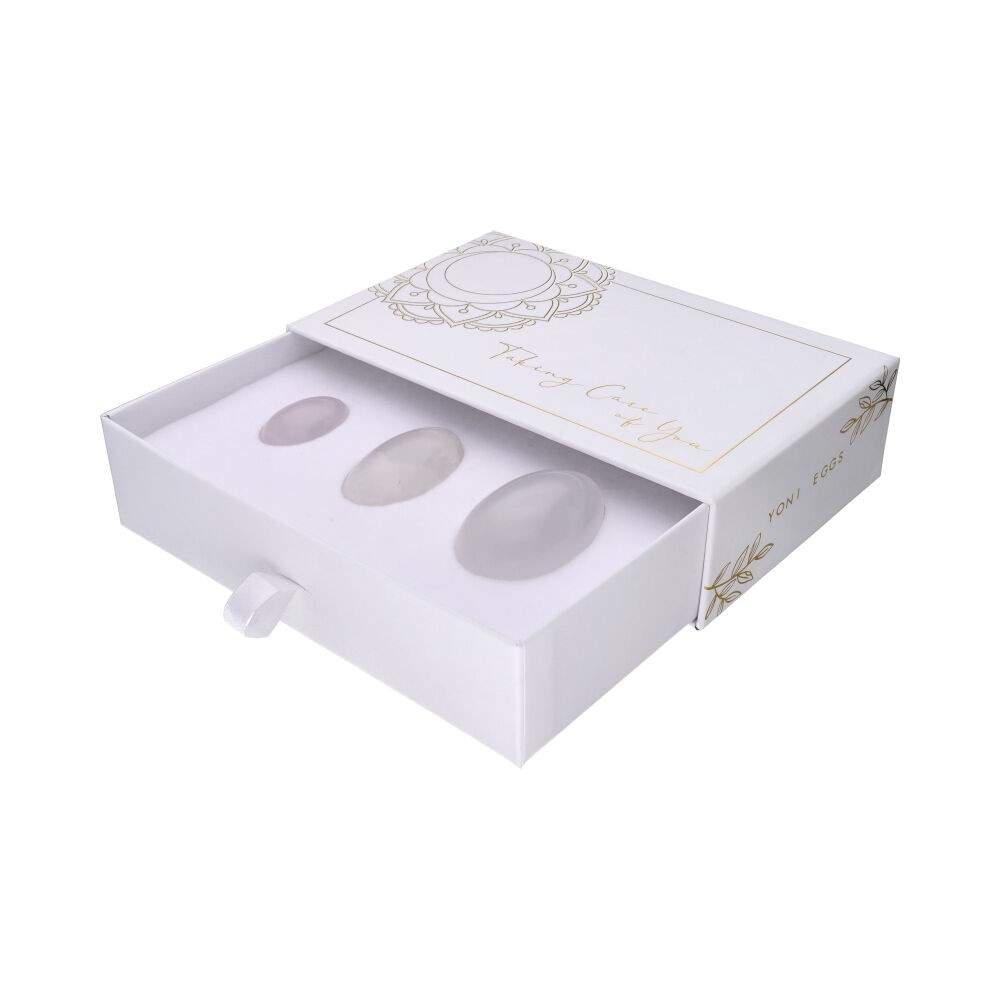 Yoni Eggs White Quartz 3 pack
