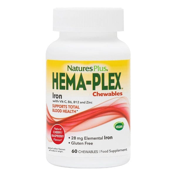 Natures Plus Hema Plex Iron 60 Chewables