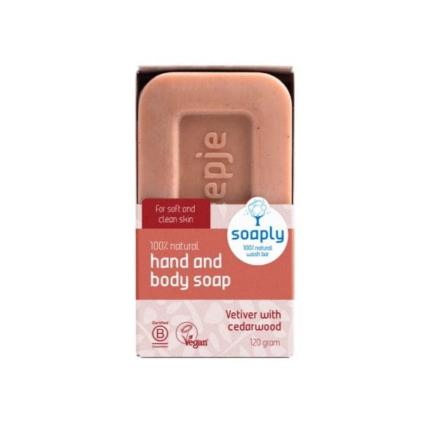 Soaply Hand & Body Soap Bar - Vetiver & Cedarwood 120g