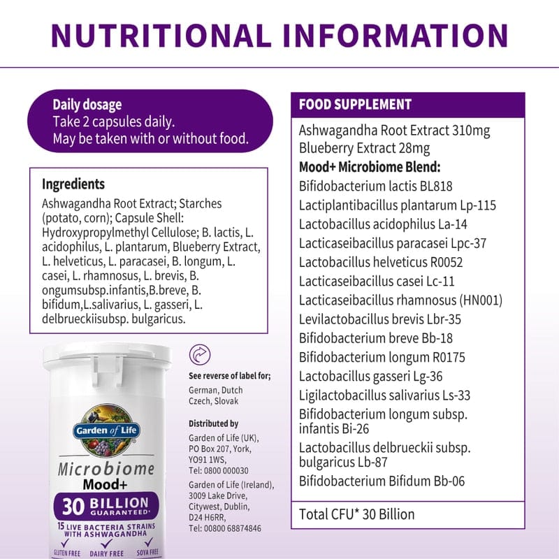 Garden Of Life Microbiome Mood+ 60 Caps