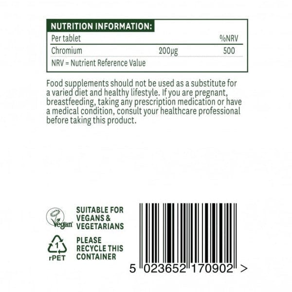 Natures Aid Chromium Picolinate 200ug 90 Tabs