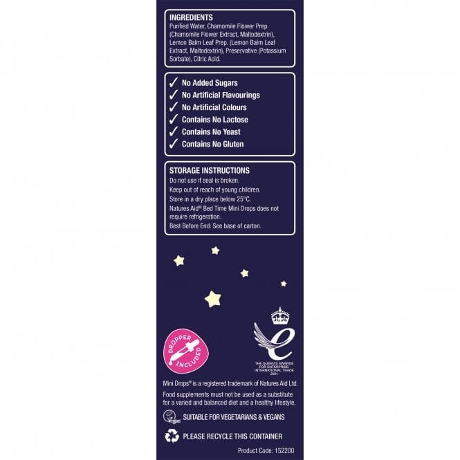 Natures Aid Bed Time Mini Drops For Infants 50ml