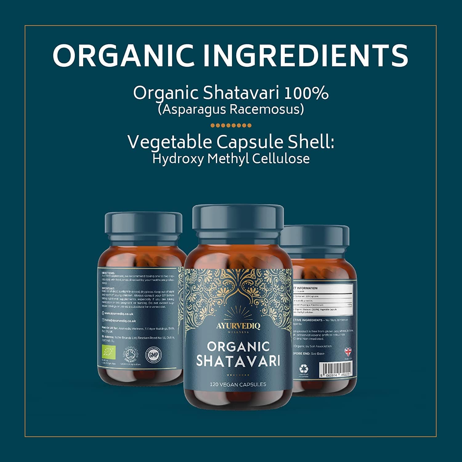Ayurvediq Wellness Organic Shatavari 120 caps