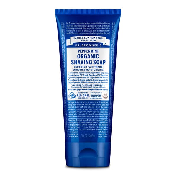 Dr Bronner's Organic Shaving Soap Peppermint 207ml