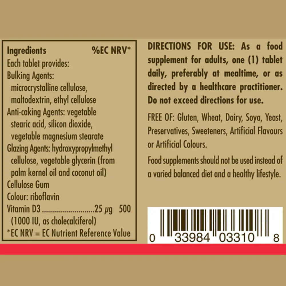 Solgar Vitamin D3 1000iu 90 Tabs