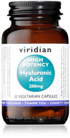 Viridian High Potency Hyaluronic Acid 200mg 30 Veg Caps