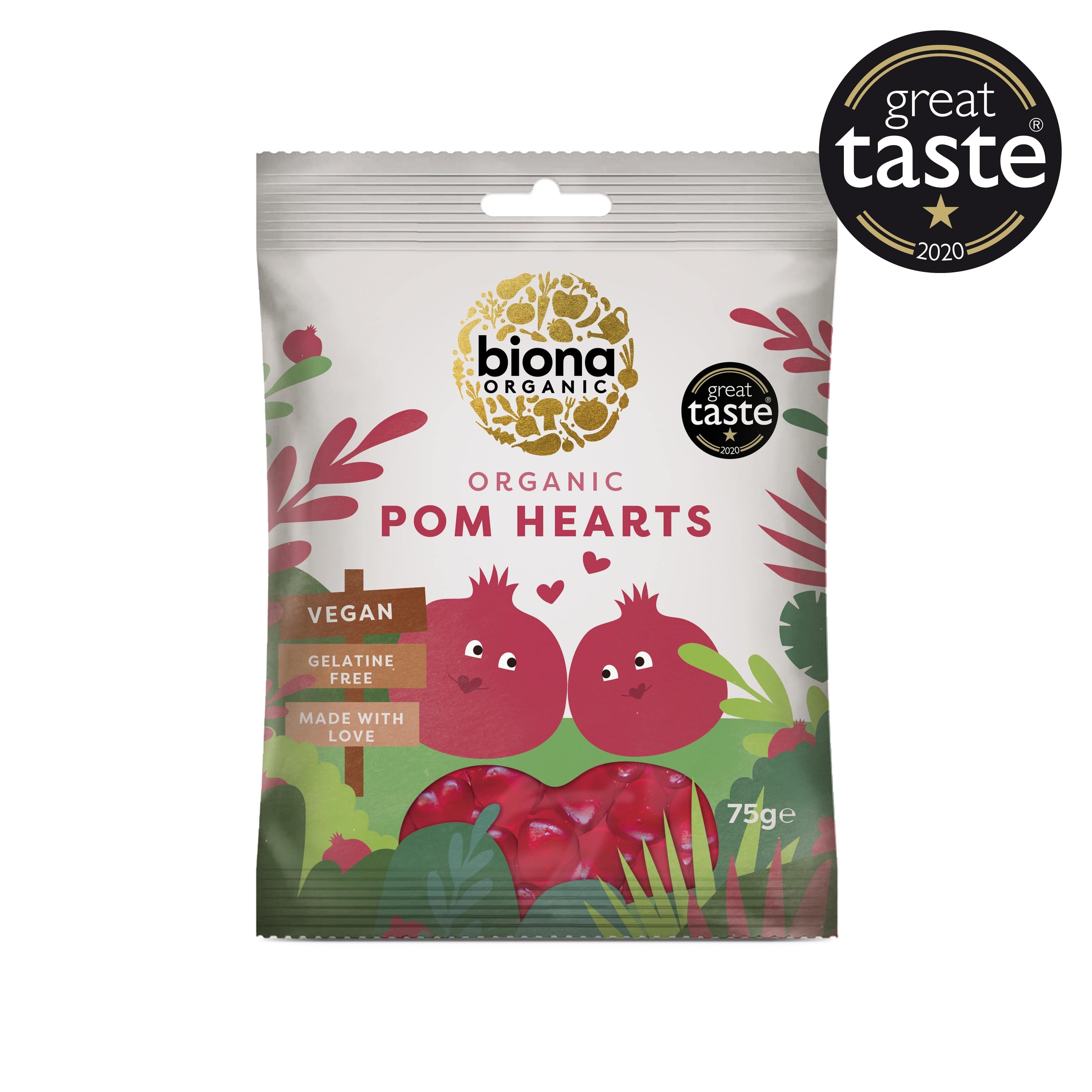 Biona Organic Pomegranate Hearts 75g