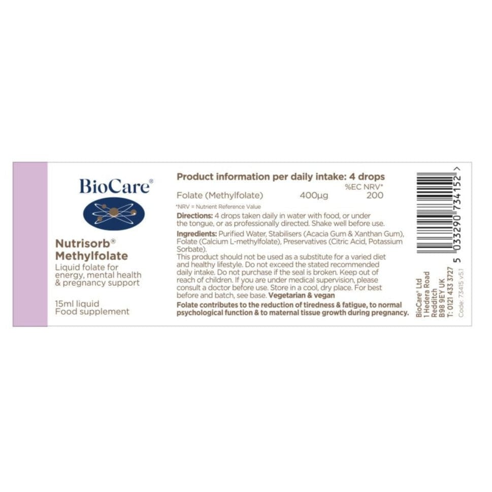 Biocare Nutrisorb® Liquid Methylfolate 15ml