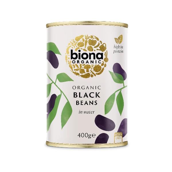 BIONA Organic Black Beans 400g can