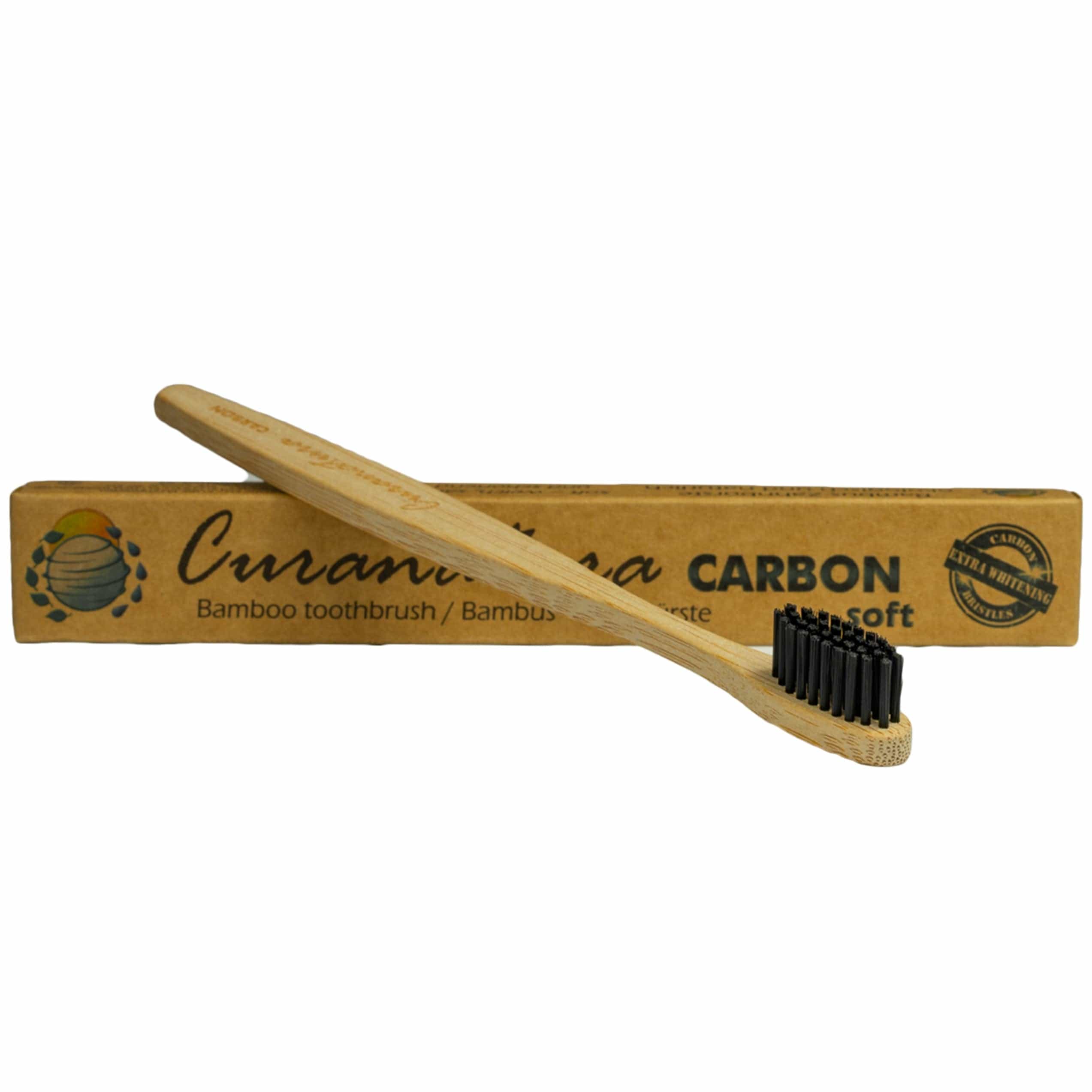 Curanatura Bamboo Toothbrush Soft Charcoal Bristles