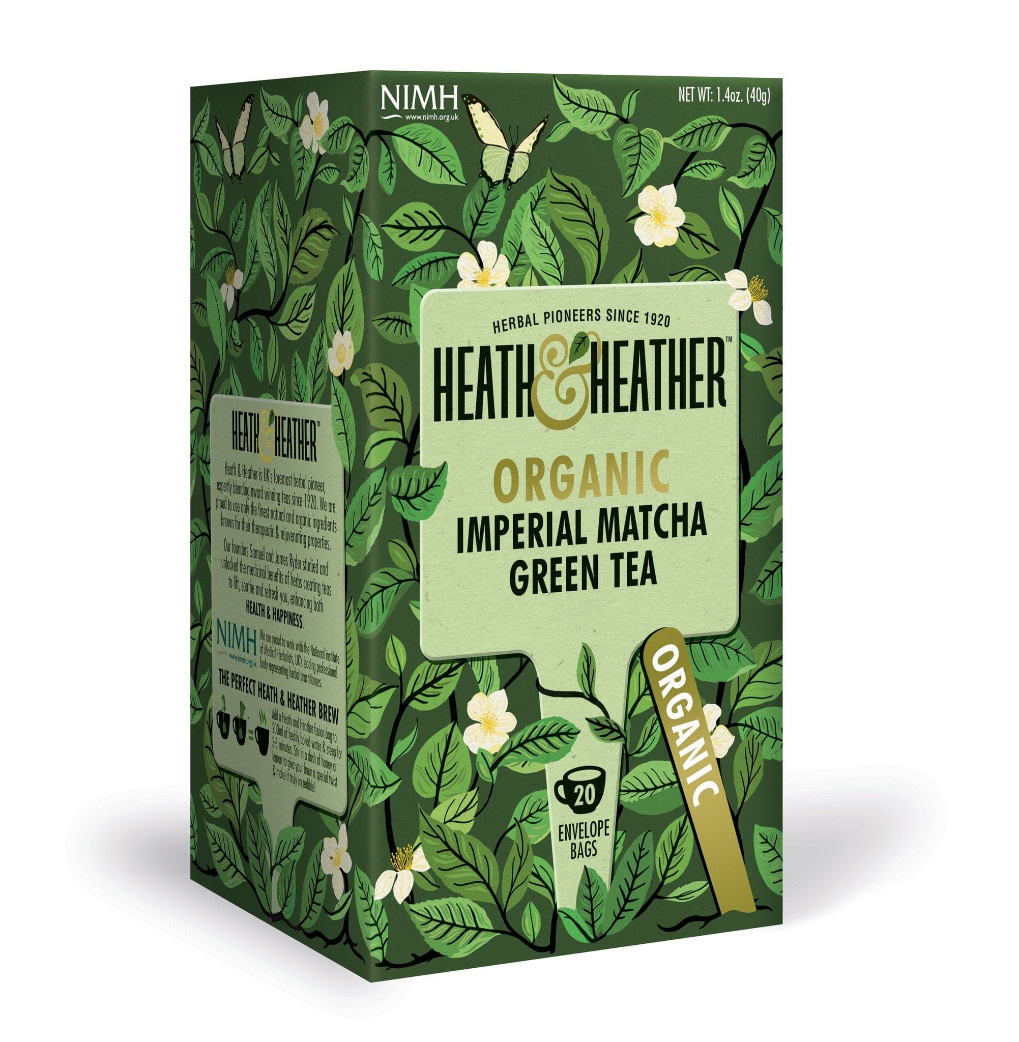 Heath & Heather Organic Imperial Matcha Green Tea 20 bags