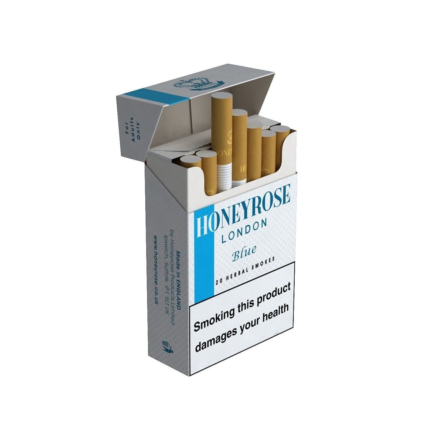 Honeyrose Blue Herbal Smokes  (Carton-10 Packs)