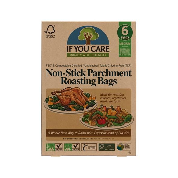 If You Care Non-Stick Parchment Roasting Bags Medium