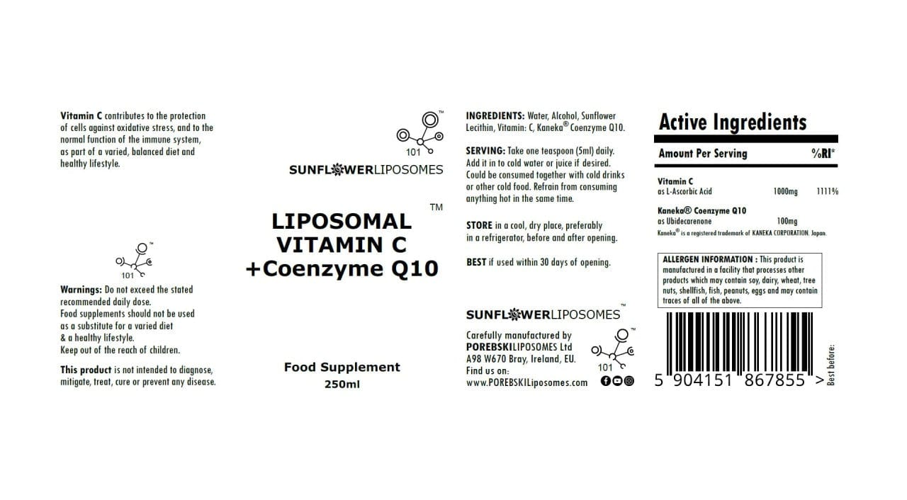 Porebski Liposomal Vitamin C & CoQ10 250ml