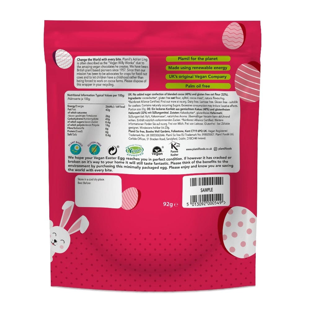 Plamil Vegan No Added Sugar Oat M!lk Egg 92g