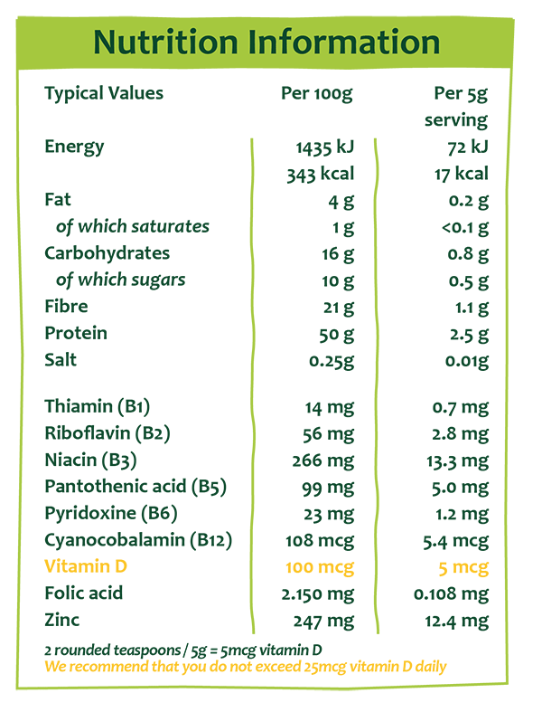 Marigold Super Engevita Vitamin D Yeast Flakes 100g