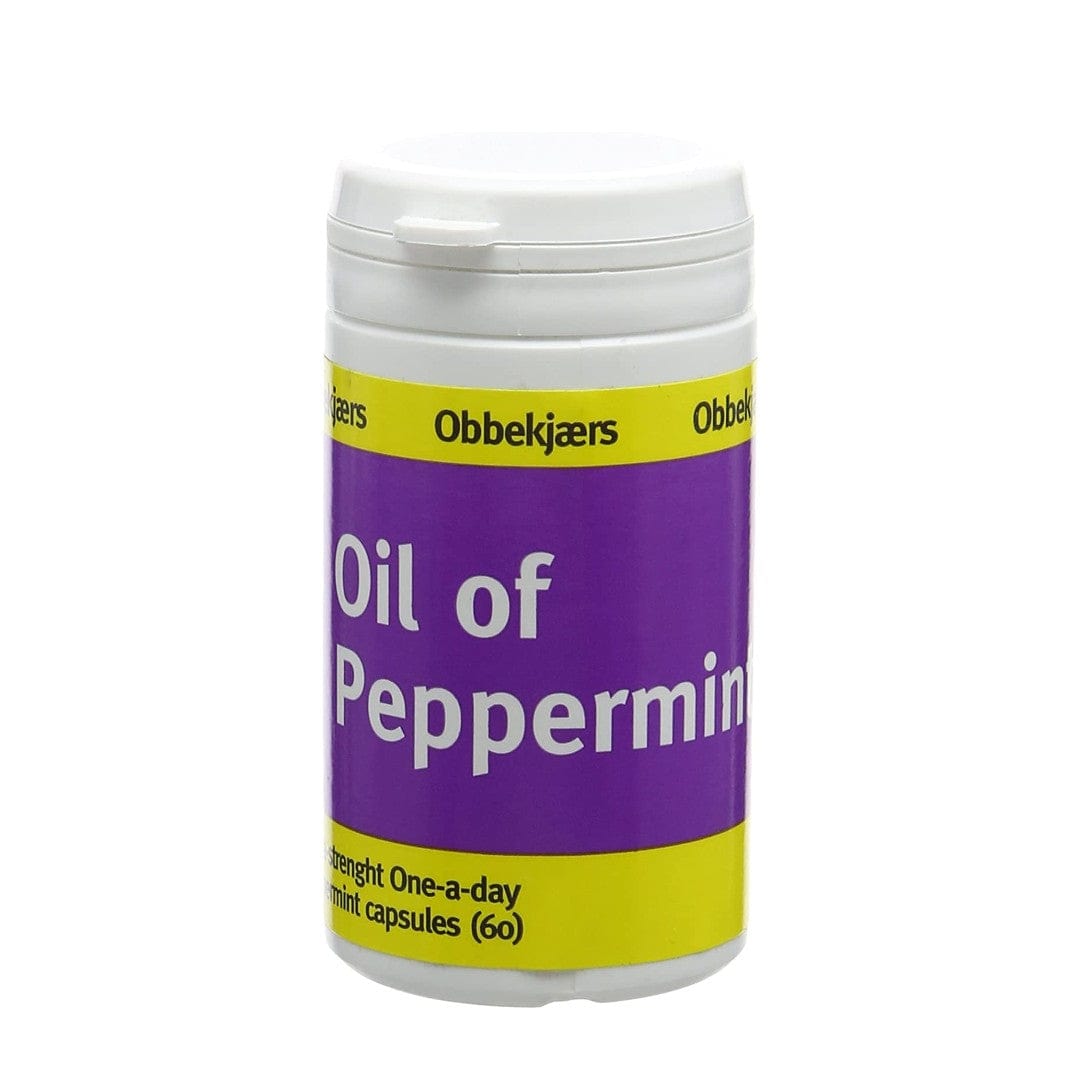 Obbekjaers 200mg Extra Strength One-a-Day Peppermint  Oil 60 Caps