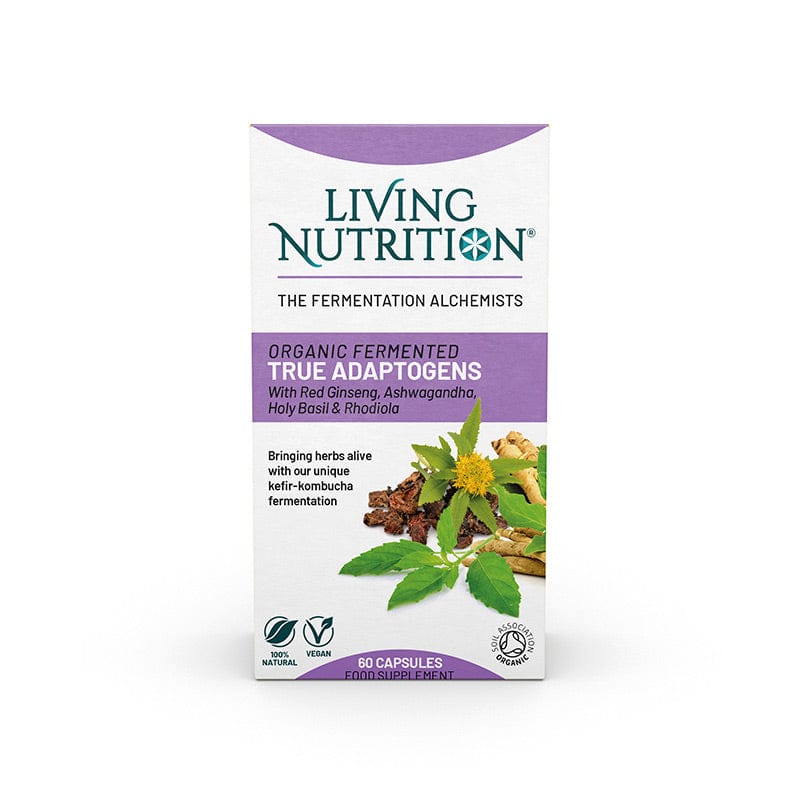 Living Nutrition Organic Fermented True Adaptogens 60 Caps