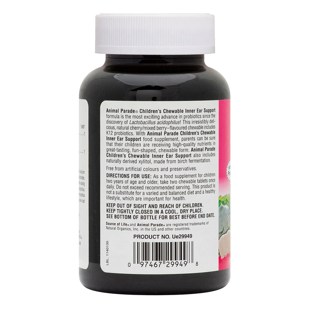 Natures Plus Animal Parade Inner Ear Support 90 Chewable Tabs