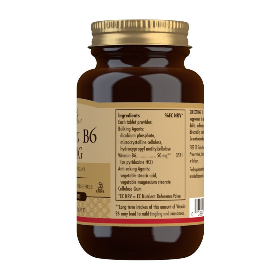 Solgar Vitamin B6 50mg 100 Tabs