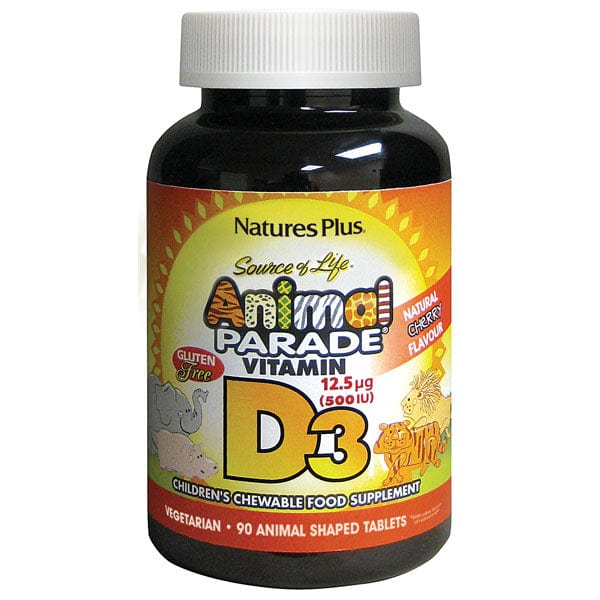 Natures Plus Animal Parade Vitamin D3 500iu 90 Chewable Tabs