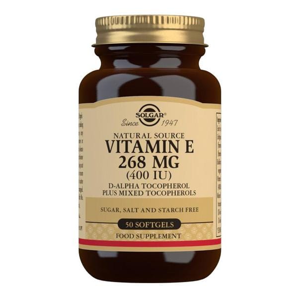 Solgar Vitamin E 268mg (400iu) 50 Softgels