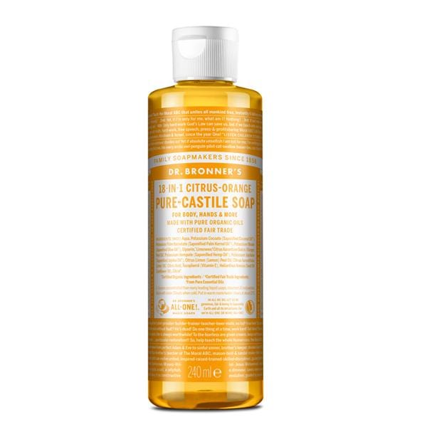 Dr Bronner's Castile Liquid Soap Citrus Orange