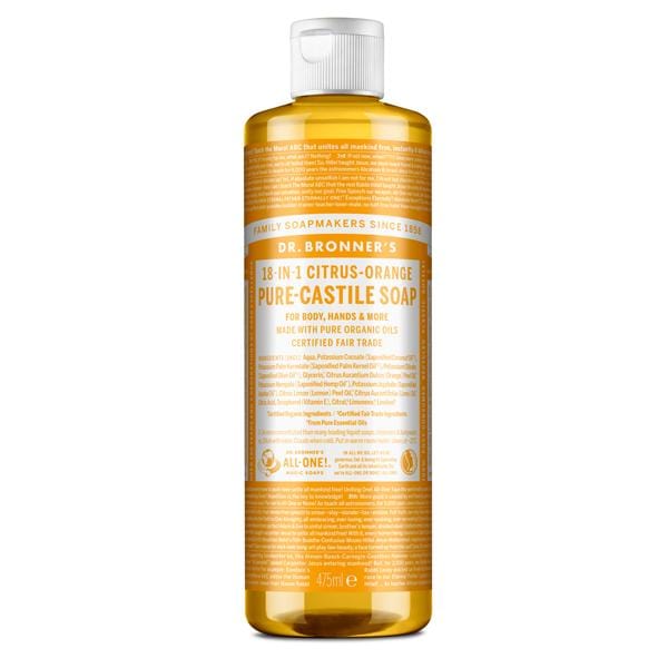Dr Bronner's Castile Liquid Soap Citrus Orange