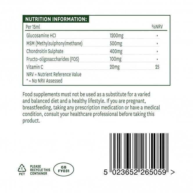Natures Aid Glucosamine , MSM & Chondroitin Liquid 500ml
