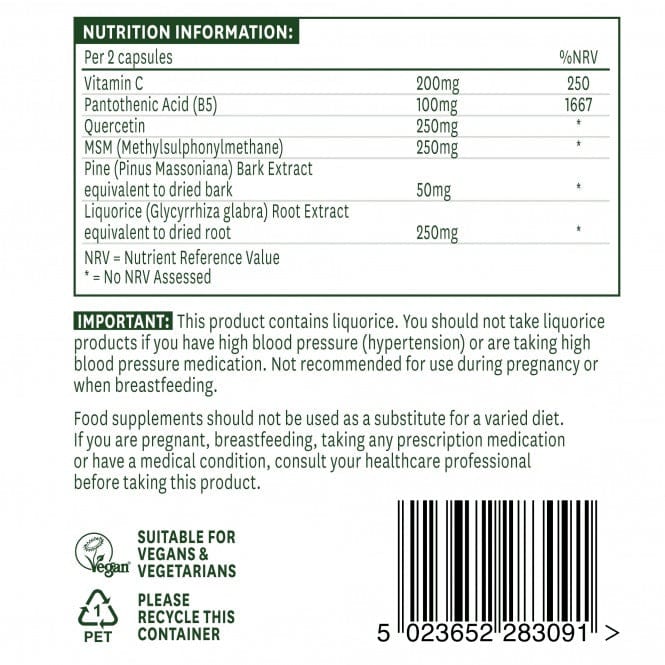 Natures Aid Quercetin Complex 90 Caps