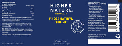 Higher Nature Phosphatidylserine 45 Caps