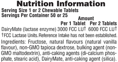 Natures Plus Say Yes to Dairy® Natural Lactase Enzyme 50 Chewable Tabs