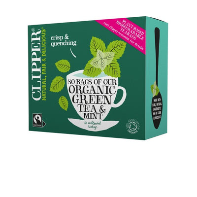 Clipper Organic Green Tea With Mint Tea Bags
