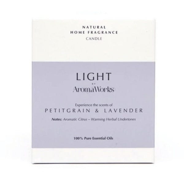 AromaWorks Petitgrain & Lavender Candle - Down to Earth Healthfood Store