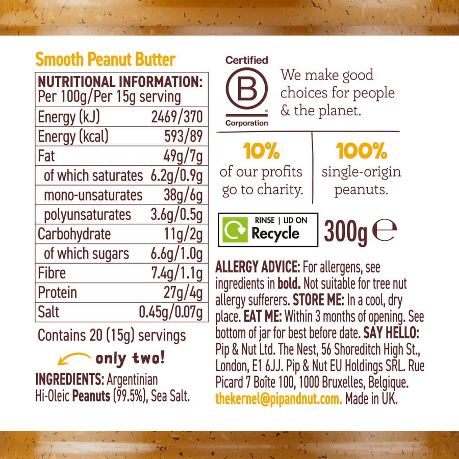 Pip & Nut Smooth Peanut Butter