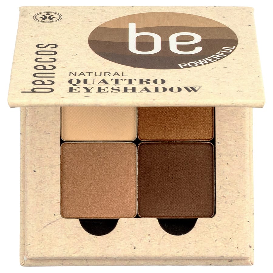 Benecos Vegan Quattro Eyeshadow Powerful Coffee & Cream 8g