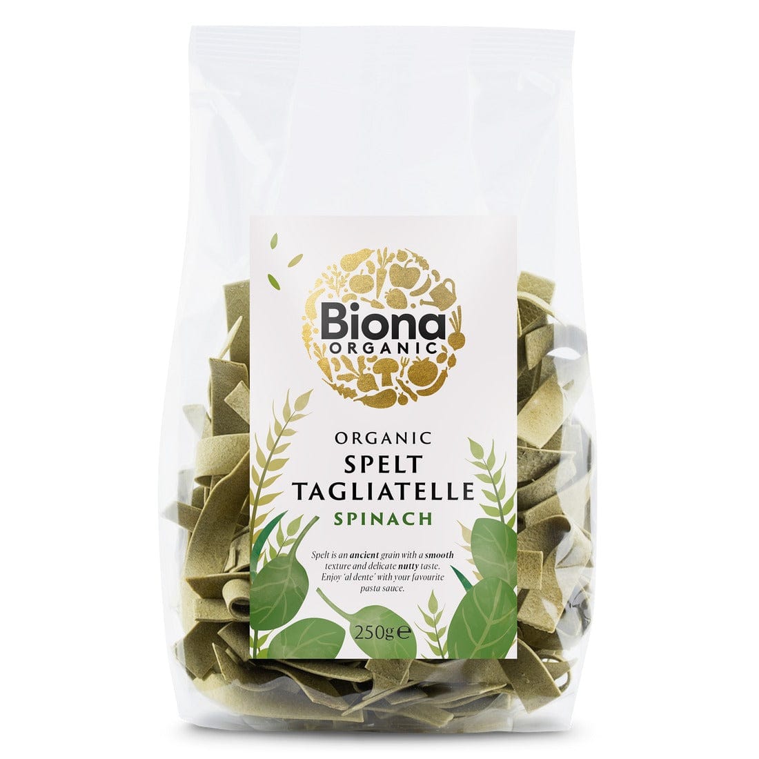Biona Organic White Spelt Spinach Tagliatelle 250g