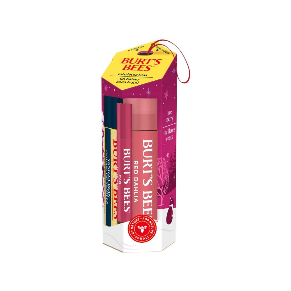 Burt's Bees Mistletoe Red Kiss Gift Set