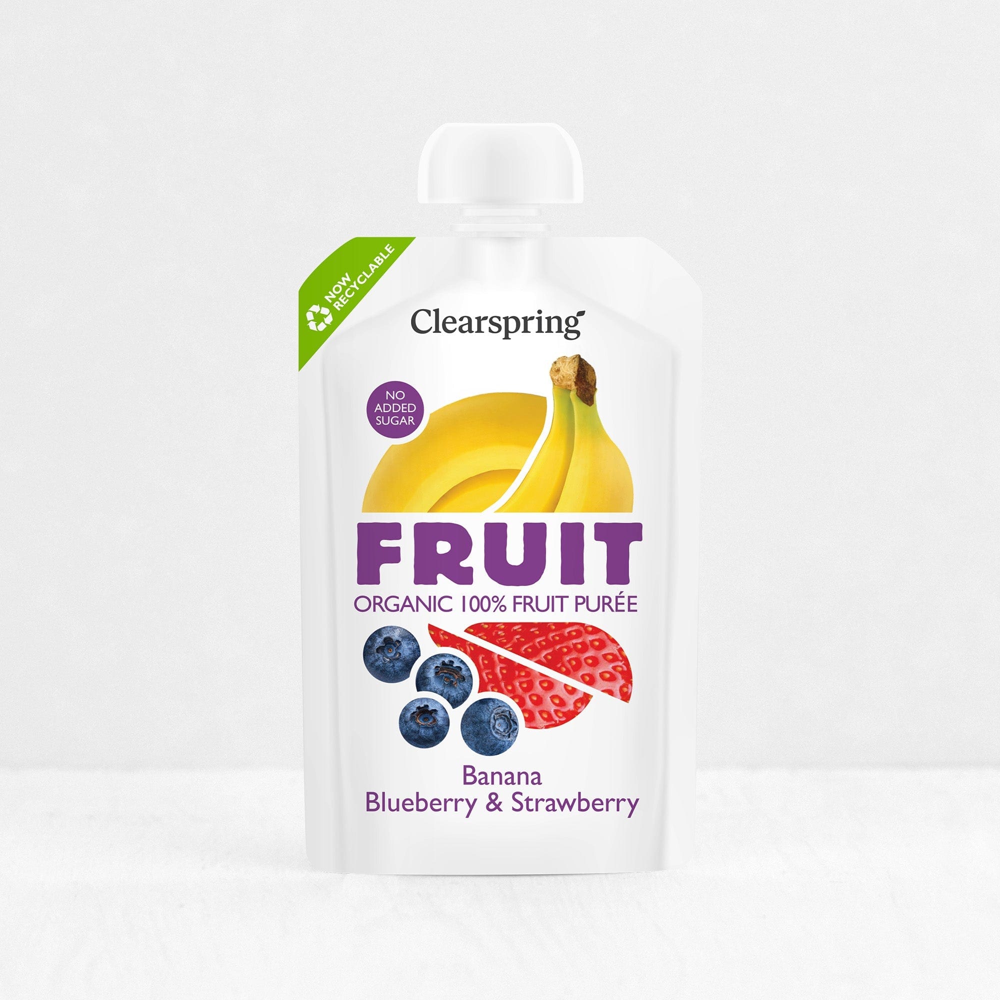Clearspring Organic Banana, Blueberry & Strawberry Fruit Purée 100g