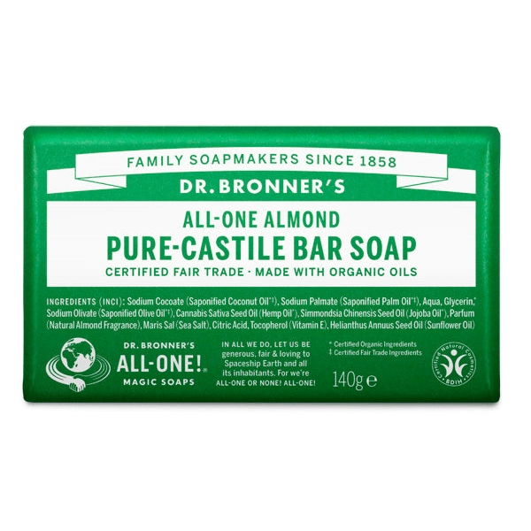 Dr Bronner's Pure Castile Bar Soaps Almond
