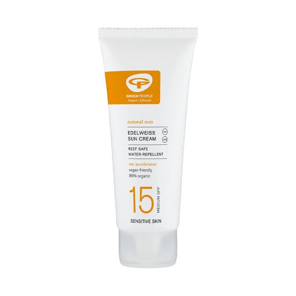 Green People Organic Edelweiss Sun Cream SPF15 With Tan Accelerator (Vegan)