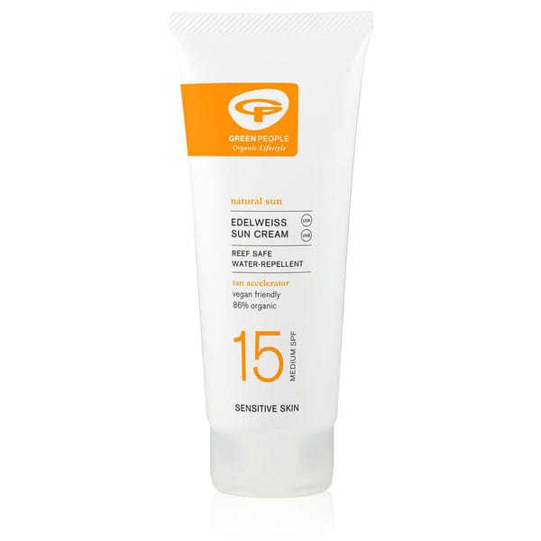 Green People Organic Edelweiss Sun Cream SPF15 With Tan Accelerator (Vegan)